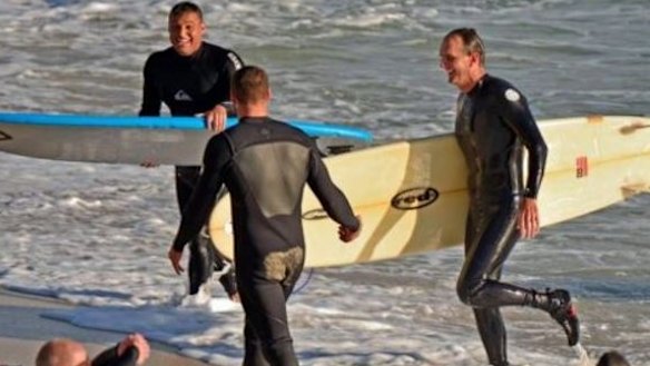 Surfers have urged fishermen to watch where they cast.