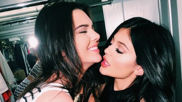 Insta-famous: But Kendall Jenner, (L) with younger sister, Kylie, says she is sometimes depressed by the world of social media.