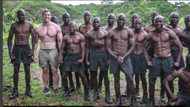 Powerful: David Pocock with the Malilangwe scouts. 