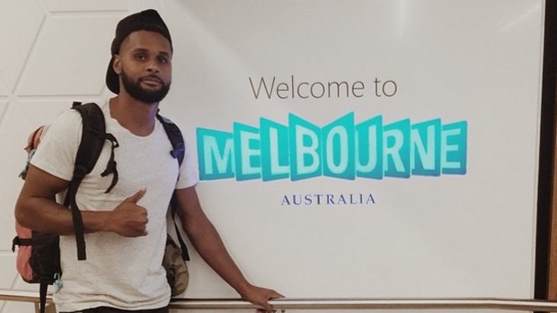 On home soil: Patty Mills posted a picture of himself at Melbourne Airport on Instagram on Monday.