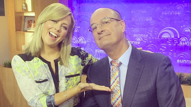 <i>Sunrise</i> hosts Samantha Armytage and David Koch.