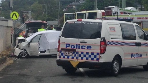 A man is believed to have died in a single-vehicle crash on the Gold Coast.