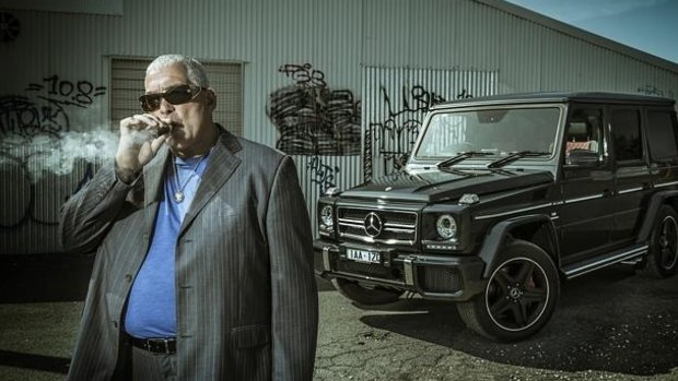 Mick Gatto and the Mercedes in his sights.