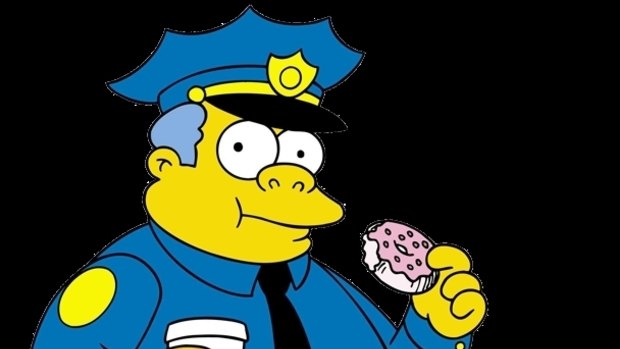 'If a cop even thinks you're going to throw up in their back seat they will immediately let you go' ... Hank Azaria as Chief Wiggum, from <i>The Simpsons</i>.