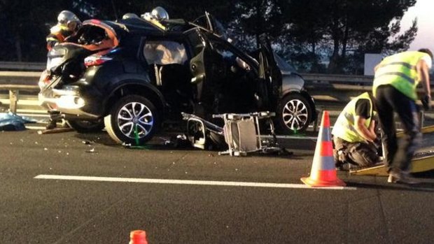 Jerry Collins was sat in the back of the car with his daughter.