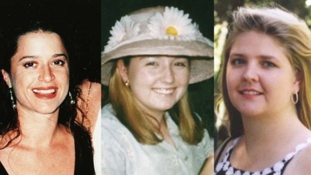 Claremont victims Ciara Glennon (left) and Jane Rimmer (right). Investigation into the disappearance of Sarah Spiers (middle) is ongoing. 
