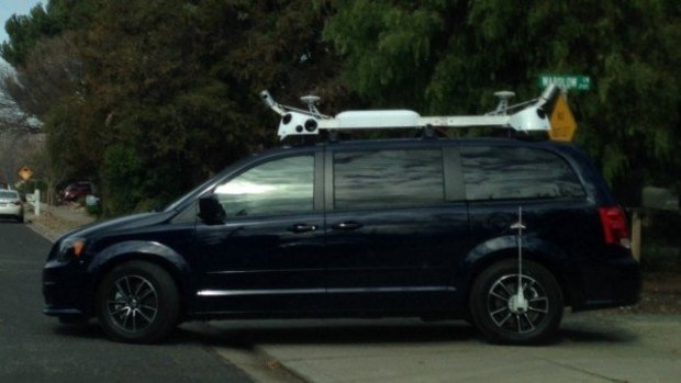 One of Apple's mysterious vans, reported in the US as a 'self-driving car'.