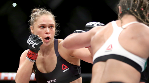 Mixed martial artist Ronda Rousey is the headline act in the Ultimate Fighting Championship event at Etihad Stadium, Melbourne.