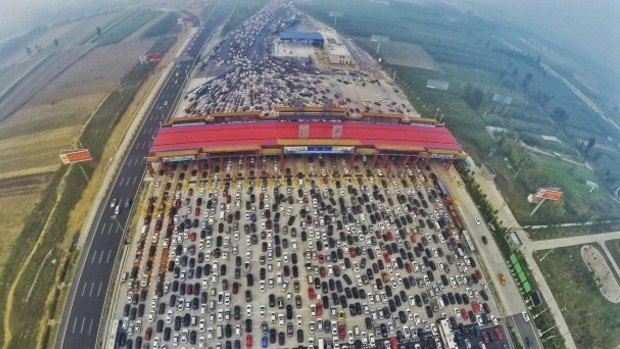 The 50-lane traffic jam in China in October last year was dubbed "carmageddon". 