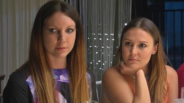 Chloe and Kelly during their time on My Kitchen Rules in 2014.