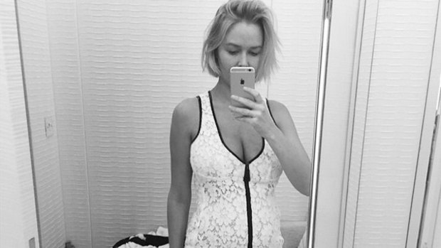 Lara Bingle has shared a rare picture of her pregnancy on Instagram.
