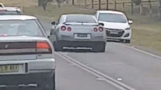 A man has been arrested after a car was filmed driving dangerously in the Hunter region.