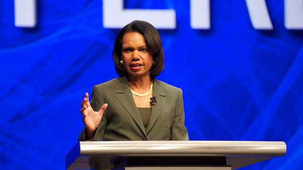 Dr Condoleezza Rice, seen here speaking at computer security conference RSA 2013, has been appointed to the Dropbox board.