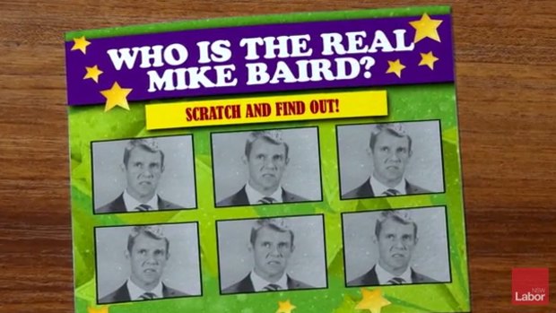 'Brand damage': Labor's Mike Baird scratchie commercial.