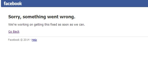 Empty feeling: What Facebook looked like a little while ago.