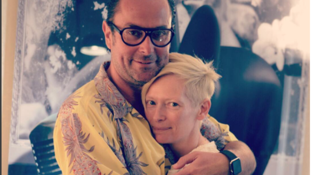 Christophe Robin with Tilda Swinton.