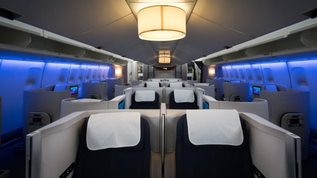 British Airways Boeing 747s, Club World interior. 