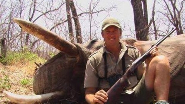 Glenn McGrath posing with dead wildlife in 2008. 