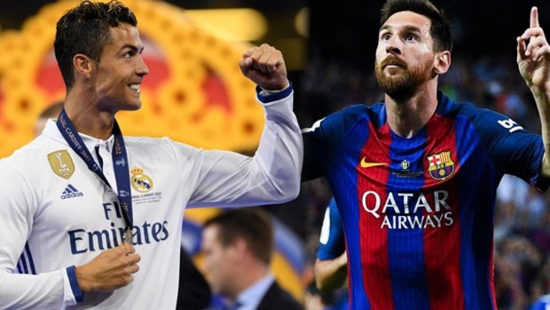 Football deities: Cristiano Ronaldo and Leo Messi.