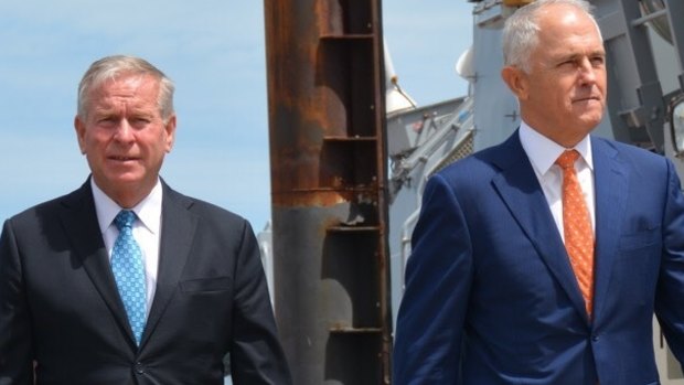 Malcolm Turnbull  with WA Premier Colin Barnett on the weekend.