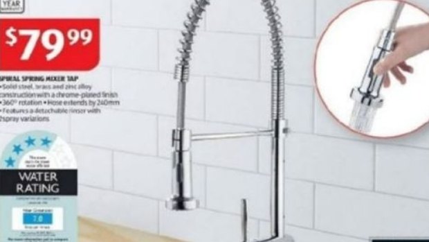 Aldi has conducted additional testing on the tap and confirmed it is safe for use.