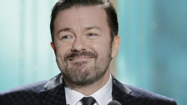 Hitting out: Ricky Gervais.