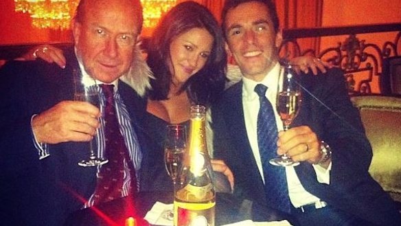 Adrian Ballintine, left, with Kahina Koucha on a business trip.