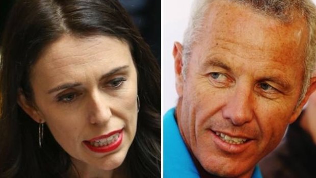 Jacinda Ardern, left, clashed with radio host Mark Richardson, right, during the interview.
