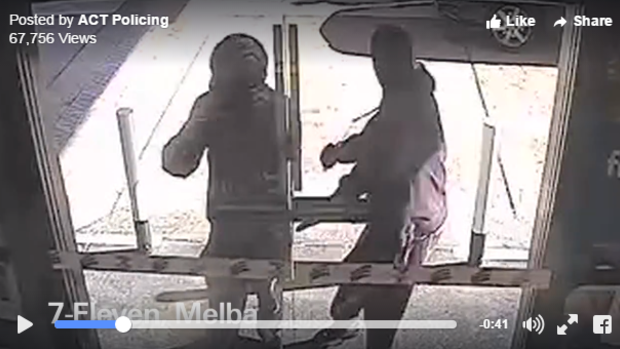 CCTV footage released by ACT Policing from the Melba incident in December 2015. 