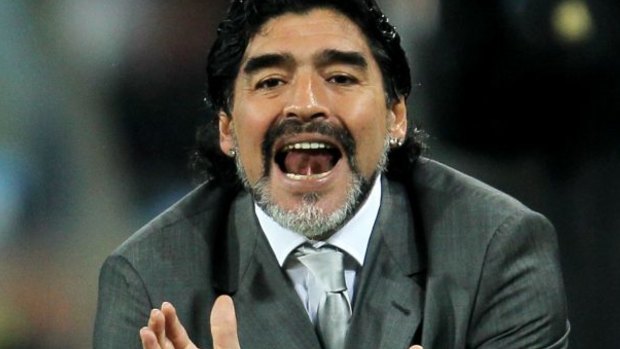 Diego Maradona: claims he was refused entry to Argentina's game.