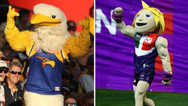 The man behind the Eagles and Dockers mascot mask is the same.