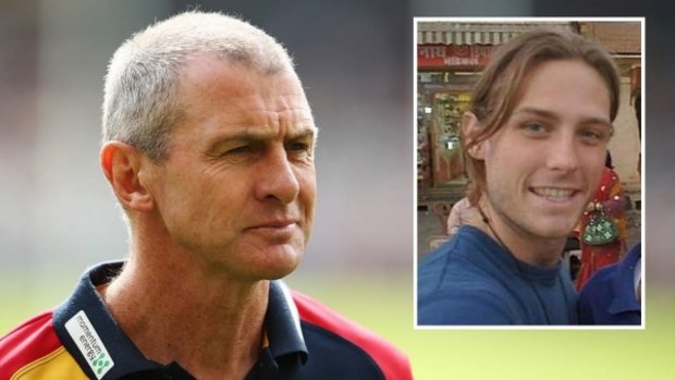 Adelaide coach Phil Walsh and his son Cy.