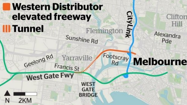 Transurban's $5.5 billion Western Distributor plan under Yarraville and through Footscray is being assessed by the Andrews government.