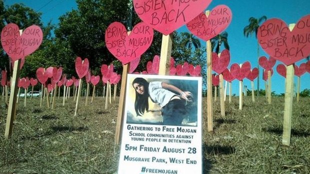 The #freemojgan event brought students and other supporters to Yeronga State High School.