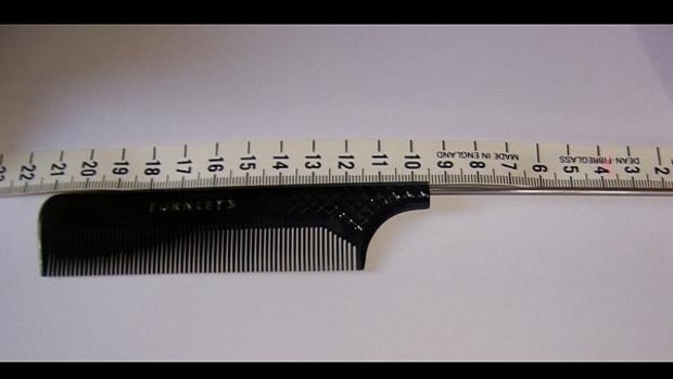 A hairdresser's tail comb found at the scene of the killings.