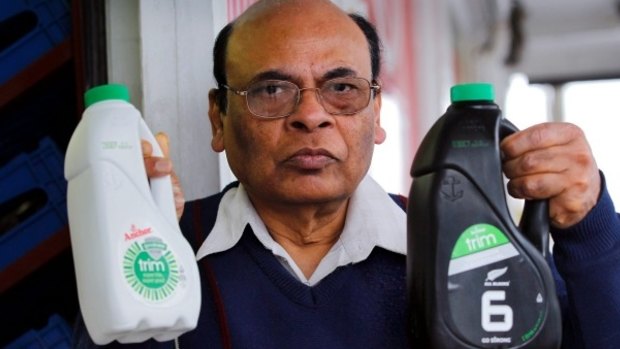 Dairy owner Thakor Gopal says Anchor's limited edition All Black promotional bottles are costing him sales.