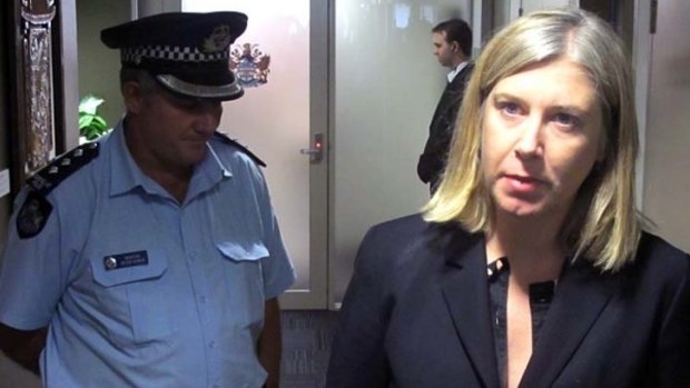 Councillor Nicole Johnston was also removed from City Hall by police in 2011.