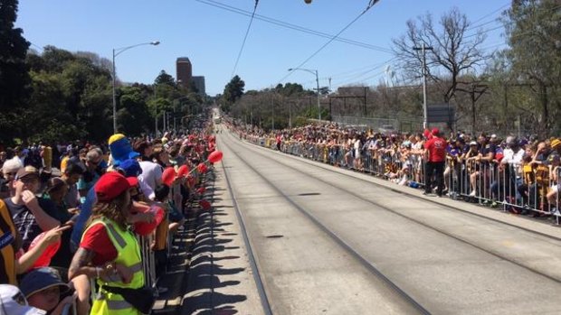 Fans flocked to the city on the public holiday.