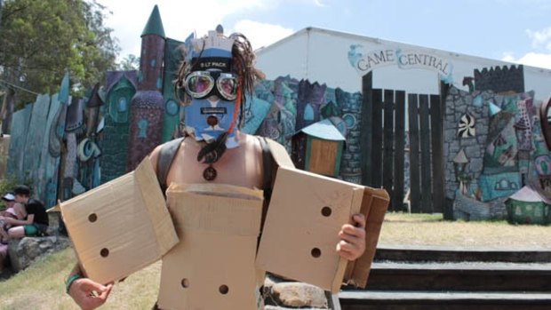 Andrew of the Ono-Bot faction at Woodford Folk Festival 2015/16.
