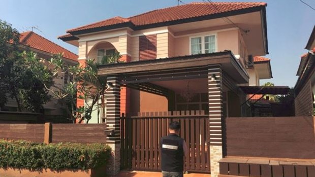 A house in Pattaya linked to the two suspects.