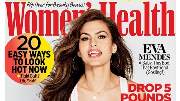 Eva Mendes on the cover of the April issue of <i>Women's Health</i>.