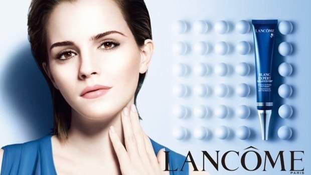 Emma Watson as the face of Lancome's Blanc Expert skin whitening range.