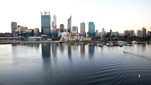 Cool: The Perth city skyline.
