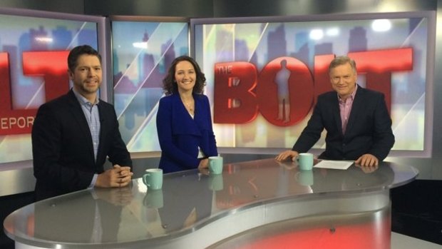 Georgina Downer during one of her appearances on The Bolt Report.