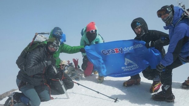 Cody Hudson and his fellow climbers reached the summit of Mount Elbrus last week.