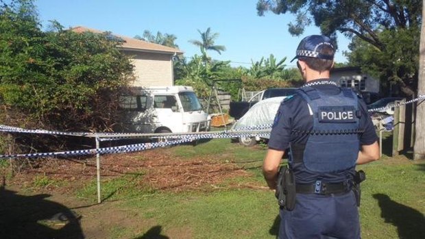 Police at the scene where a 55-year-old man died after an altercation at Boondall.