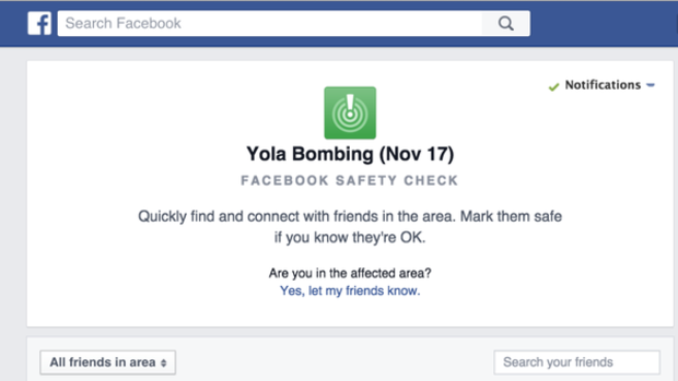 Facebook has switched on its Safety Check feature in response to the Nigeria bombing.