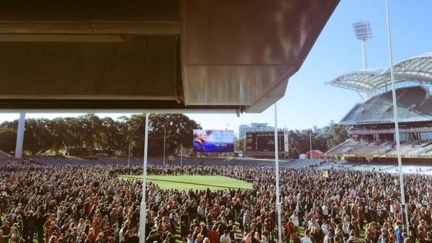 The scene at Adelaide Oval as the siren sounded.