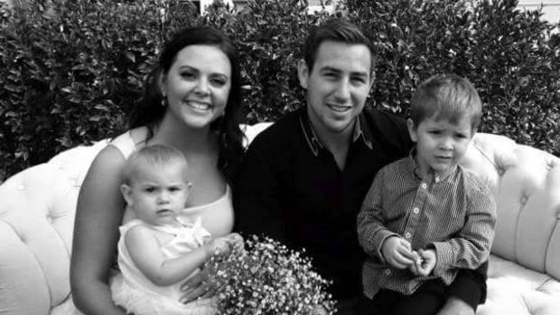 Colleen Cook posted a moving tribute to her husband Grant, alongside this photo of them with their children.
