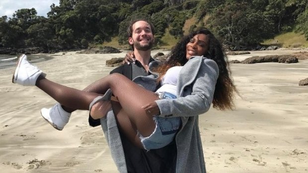 Williams with her fiance, Alexis Ohanian.